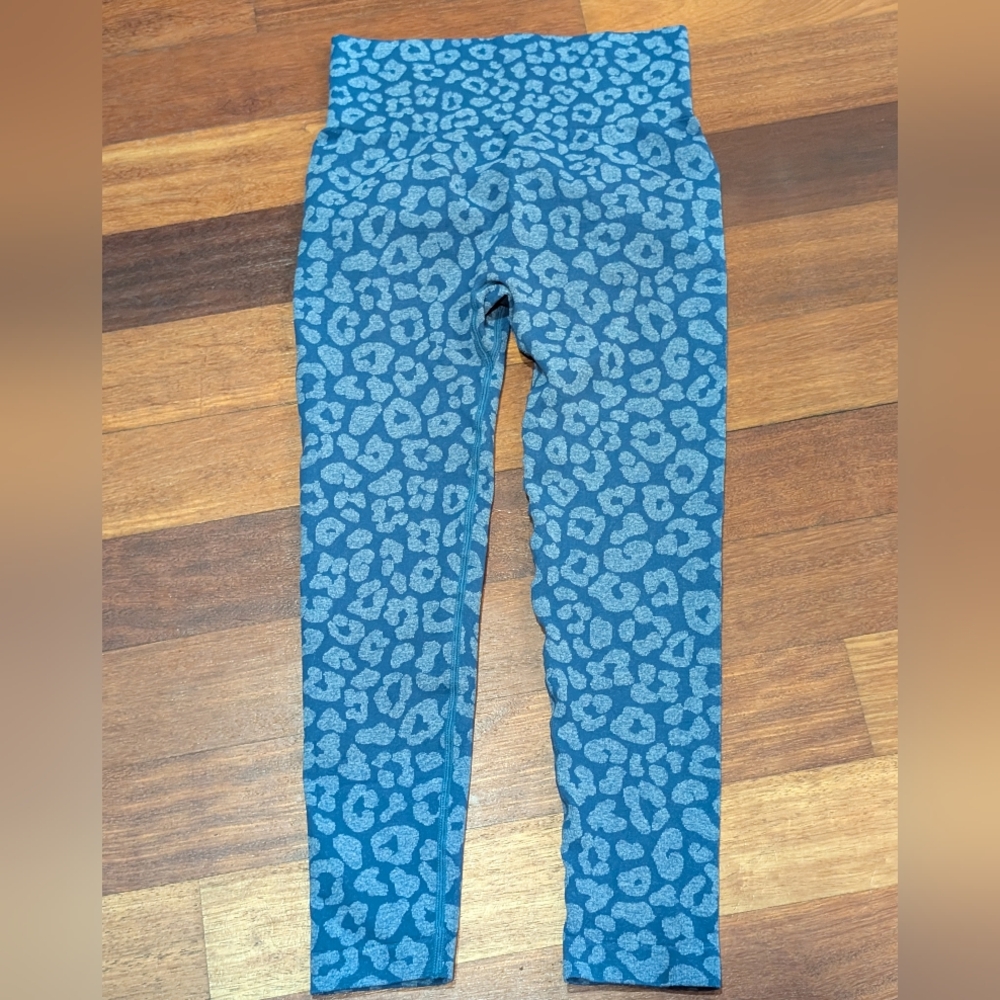 HALARA Blue Leopard Print Women's Leggings